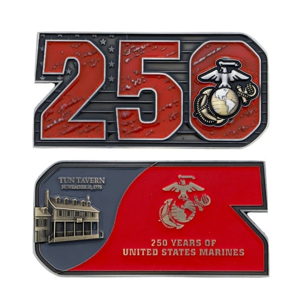 United States Marine Corps 250th Year Birthday Challenge Medallion Coin - Rare